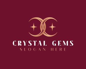 Celestial Moon Letter C logo design