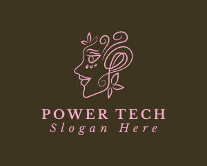 Beautician - Pink Woman Face logo design