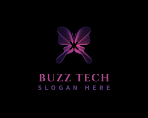 Butterfly Wave Wing logo design