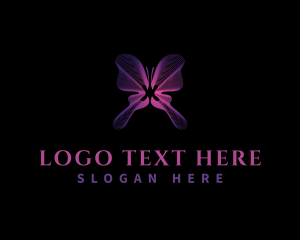 Insect - Butterfly Wave Wing logo design