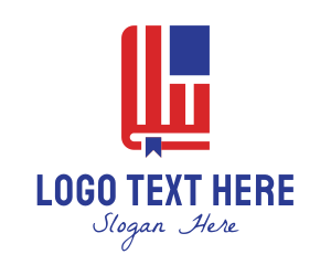 College - American Library Book logo design