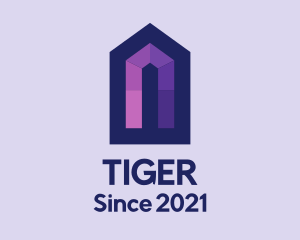 Subdivision - Purple House Mosaic logo design