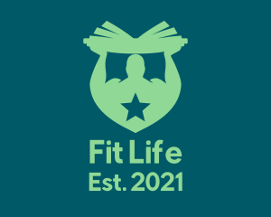 Fitness Army Book logo design