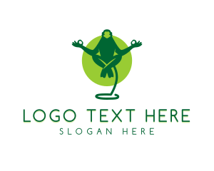 Sit - Monkey Ape Yoga logo design