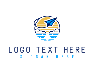 Minimalist - Flying Paper Plane Logistics logo design