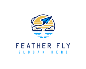 Flying Paper Plane Logistics logo design