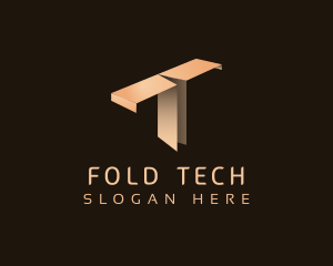 Fold - Paper Fold Plane Letter T logo design