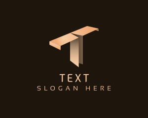 Paper Fold Plane Letter T logo design