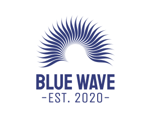 Blue Sea Flower logo design