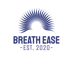Respiratory - Blue Sea Flower logo design