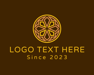 Centerpiece - Geometric Mayan Ornament logo design