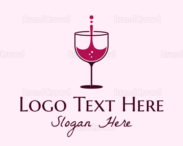 Red Wine Splash Glass Logo