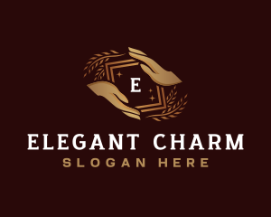 Elegant Hand Beauty logo design