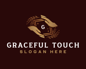 Elegant Hand Beauty logo design