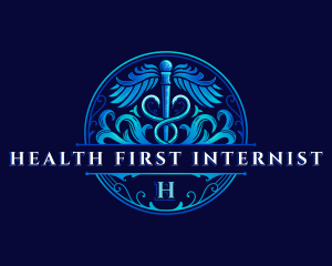 Caduceus Health Hospital logo design