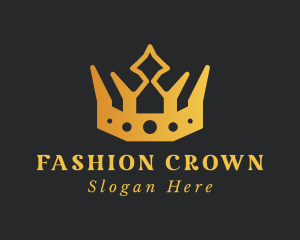 Gold Fashion Crown logo design