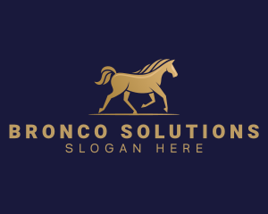 Bronco - Luxury Stallion Horse logo design