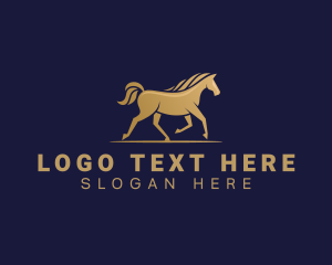 Farrier - Luxury Stallion Horse logo design
