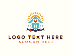 Kids - Kindergarten Daycare Book logo design