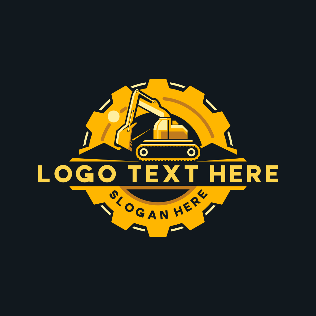 Backhoe Excavator Construction Logo | BrandCrowd Logo Maker