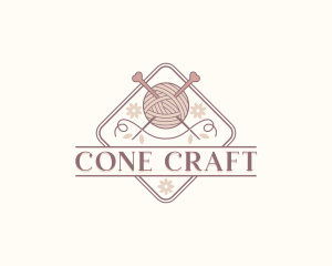 Handcrafted Floral Yarn logo design