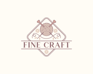 Handcrafted Floral Yarn logo design