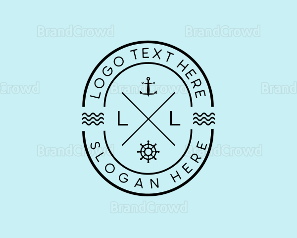 Nautical Ship Anchor Logo