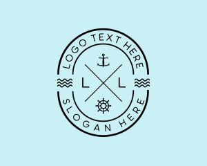 Naval - Nautical Ship Anchor logo design