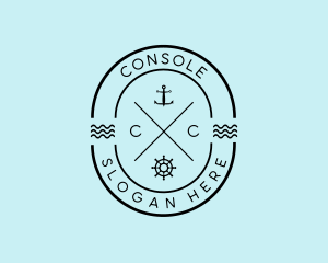 Nautical Ship Anchor Logo