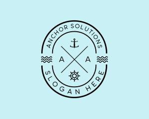 Nautical Ship Anchor logo design