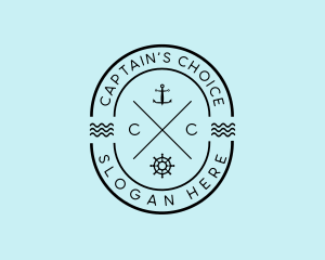 Captain - Nautical Ship Anchor logo design