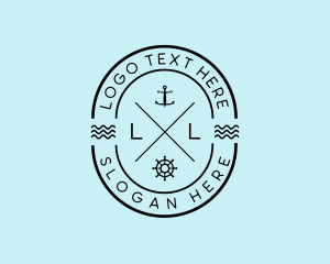 Sea - Nautical Ship Anchor logo design