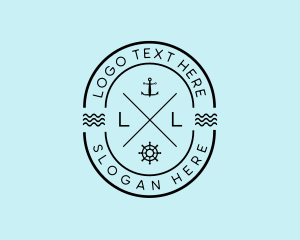 Nautical Ship Anchor Logo