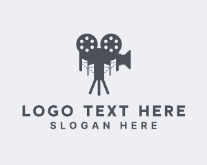 Studio - Grey Movie Camera City logo design