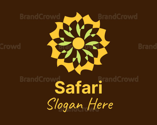 Geometric Flower Sun Logo
