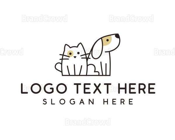 Dog Cat Veterinary Logo