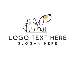 Puppy - Dog Cat Veterinary logo design