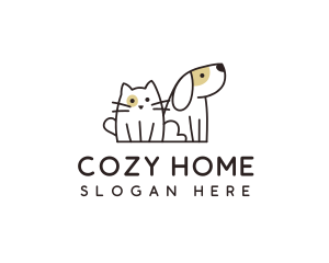 Dog Cat Veterinary logo design