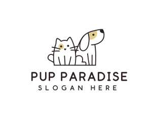 Dog Cat Veterinary logo design