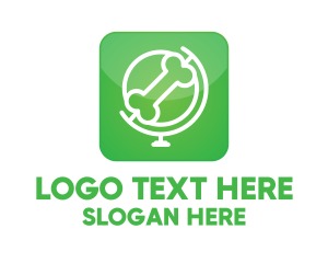 Veterinary - Dog Globe Application logo design