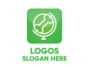 Planet - Dog Globe Application logo design