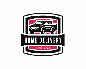 Pickup Truck Transport logo design