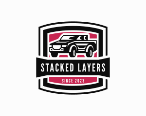 Pickup Truck Transport logo design