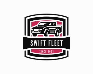 Pickup Truck Transport logo design