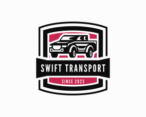 Pickup Truck Transport logo design