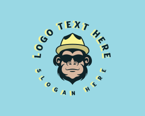 Hat - Cool Fedora Monkey logo design
