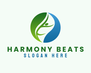 Environmental - Organic Leaf Person logo design