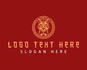 Zodiac - Chinese Zodiac Pig logo design