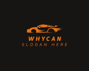 Fast Orange Car Logo