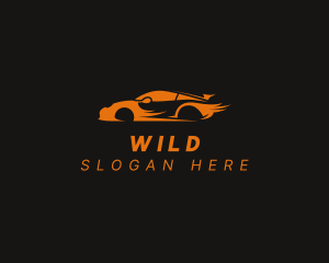 Fast Orange Car Logo